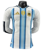 2026-27 Mens Argentina home Player version with FIFA World Champions 2022 Patch long sleeve soccer Jersey