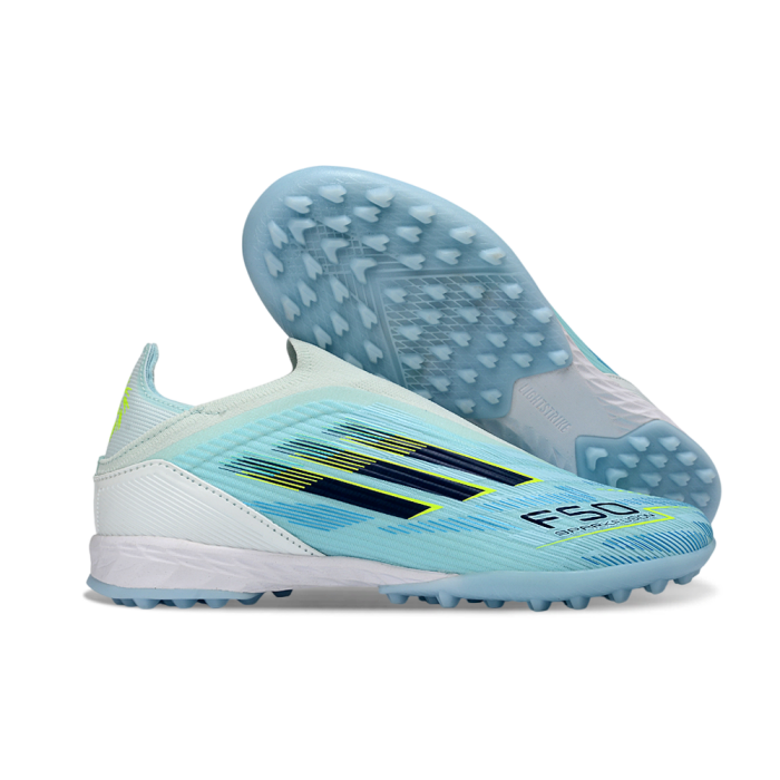 Adidas F50 Elite Laceless light blue Soccer Shoes