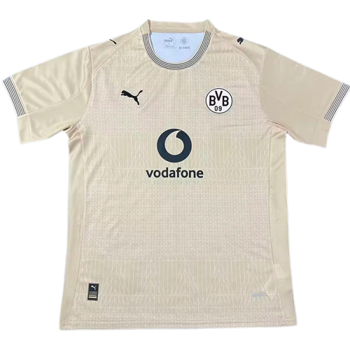 2025-26  Borussia Dortmund Beige Rote Erde 100th Anniversary Fans Soccer Jersey