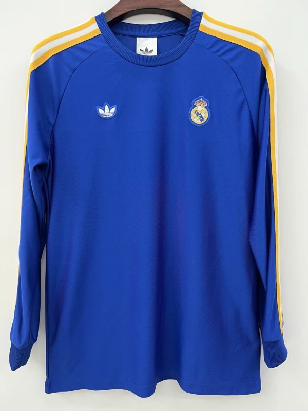 2026-27 Mens Real Madrid blue Original Long Sleeve soccer Jersey