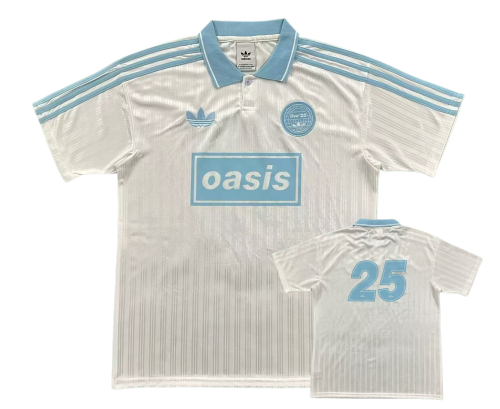 2025 Ad Oasis  Joint Edition #25 white polo Short Sleeve