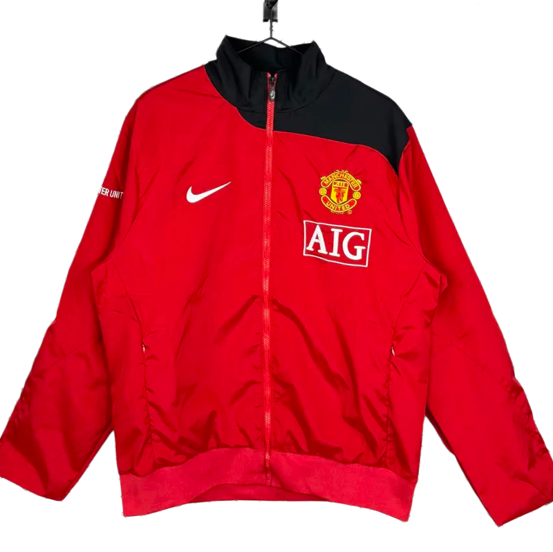 2007-2008  Mens Manchester United Red Retro Windbreaker