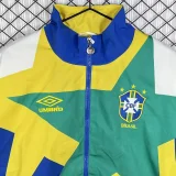 1993-94 Brazil Blue yellow green Retro Windbreaker