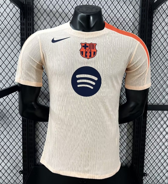 2026-27 Mens Barcelona Special Edition light yellow Player version soccer Jersey