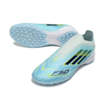 Adidas F50 Elite Laceless light blue Soccer Shoes