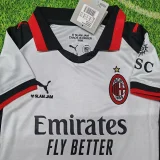 2025-26 Kids AC Fourth away White  Soccer Jersey