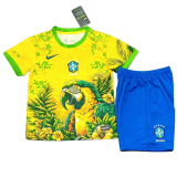 2025-26 Kids Brazil Yellow Special Edition Soccer Jersey