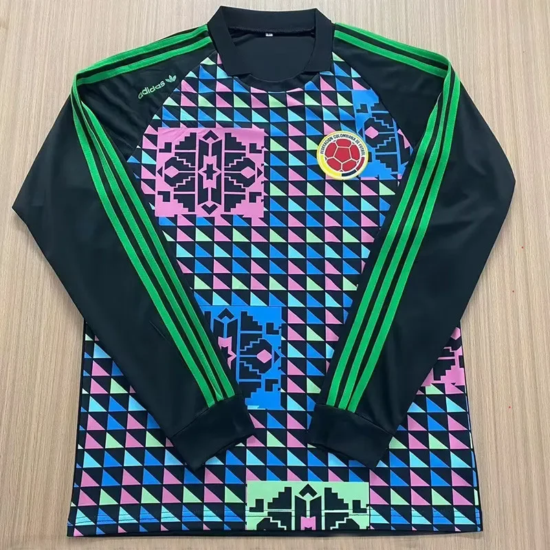 1990 Colombia Goalkeeper Long Sleeve Retro Soccer Jersey