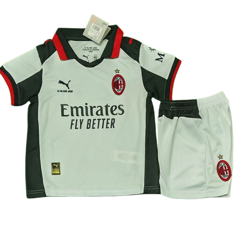 2025-26 Kids AC Fourth away White  Soccer Jersey