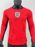 2026-27 England Away Long Sleeve Player Version Soccer Jersey