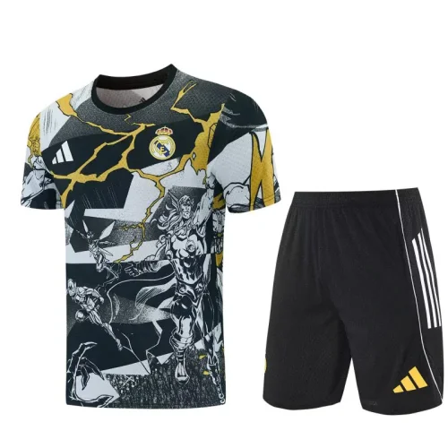 2026-27 Mens Real Madrid Black white Training Short Suit