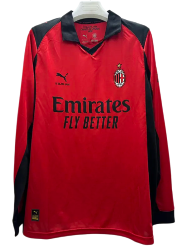 2025-26 AC Milan Fourth away Red Long Sleeve Soccer Jersey
