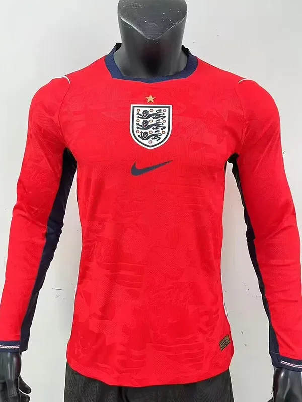 2026-27 England Away Long Sleeve Player Version Soccer Jersey