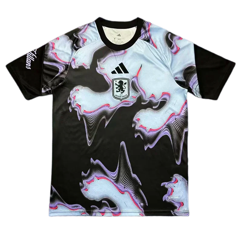 2025-26 Aston Villa Grey Black  Special Edition Fans Soccer Jersey