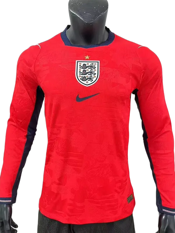 2026-27 England Away Long Sleeve Player Version Soccer Jersey