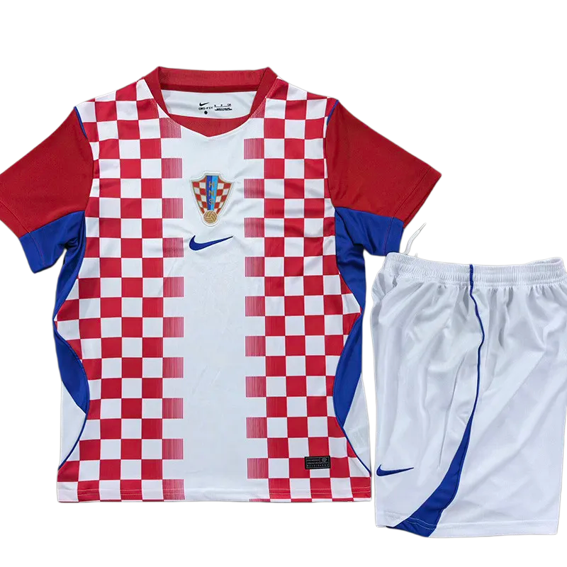 2026-27 Kids Croatia Home  Soccer Jersey