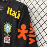 2025-26 Brazil Black Polo soccer jersey