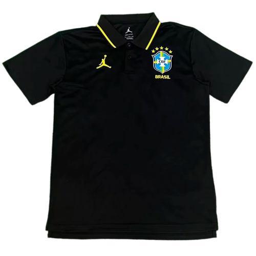 2026-27 Brazil Black Polo soccer jersey