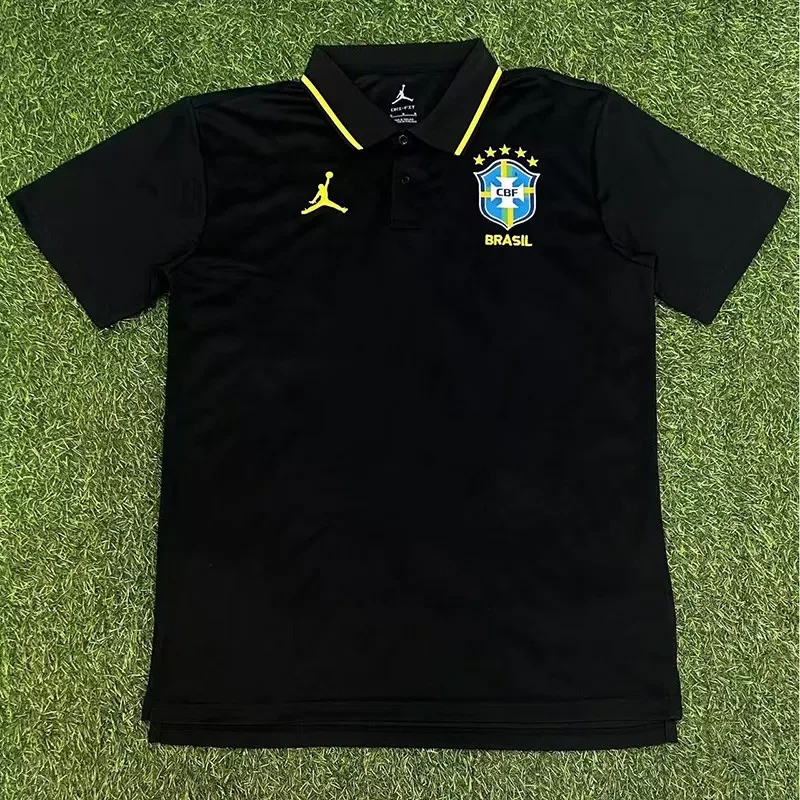 2026-27 Brazil Black Polo soccer jersey