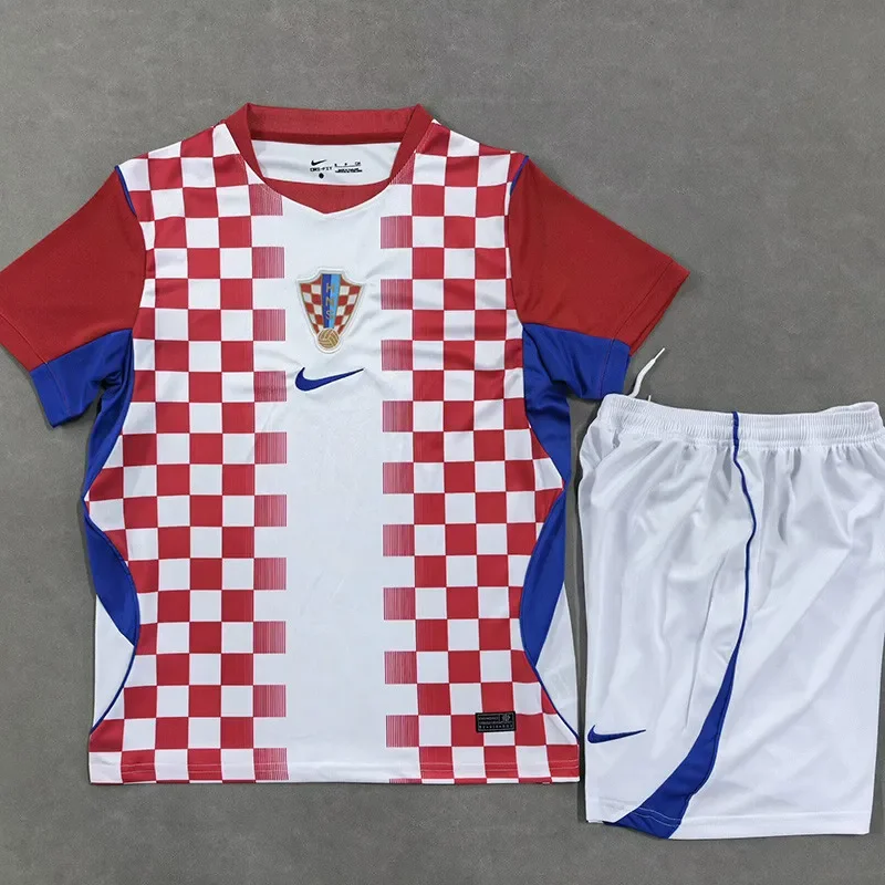 2026-27 Kids Croatia Home  Soccer Jersey