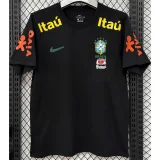 2025-26 Brazil Black Polo soccer jersey