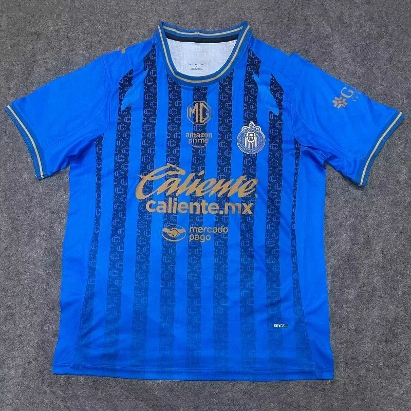 2025-26 Mens Chivas third away blue Soccer Jersey