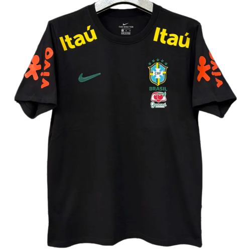 2025-26 Brazil Black  soccer jersey