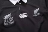 1992 New Zealand Black Polo long sleeve Rugby Jersey (有领)