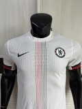 2025-26 Mens Chelsea Player Version  away  white Soccer Jersey