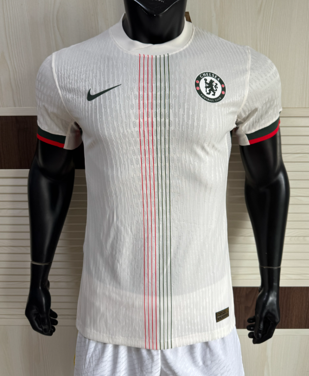 2025-26 Mens Chelsea Player Version  away  white Soccer Jersey