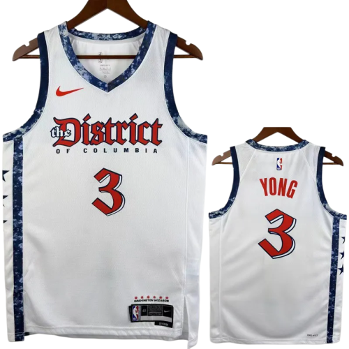 24-25 Wizards YONG #3 White City Edition Top Quality Hot Pressing NBA Jersey