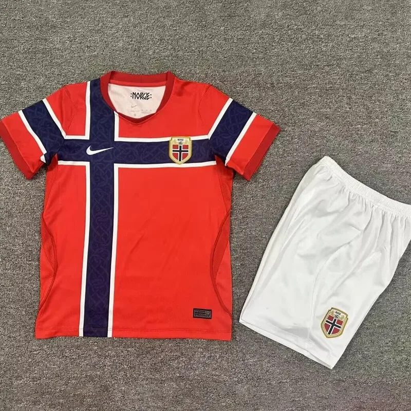 2026-27 Kids Norway home Red Soccer Jersey