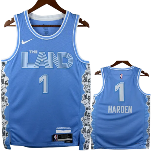 24-25 Cleveland Cavaliers HARDEN #1 Light blue City Edition Top Quality Hot Pressing NBA Jersey