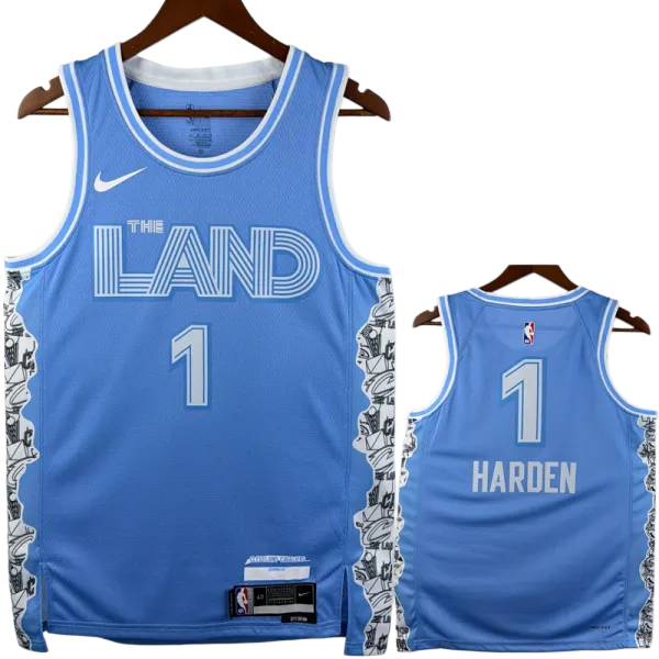 24-25 Cleveland Cavaliers HARDEN #1 Light blue City Edition Top Quality Hot Pressing NBA Jersey