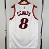 25-26 76ERS GEORGE #8 White Top Quality Hot Pressing NBA Jersey (V领）