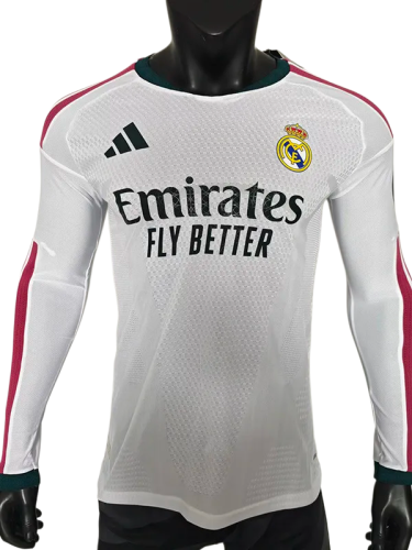 2026-27  Real Madrid Home Long Sleeve Player Version Soccer Jersey