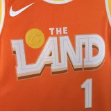 25-26 Cleveland Cavaliers HARDEN #1 Orange City Edition Top Quality Hot Pressing NBA Jersey