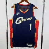 25-26 Cleveland Cavaliers HARDEN #1 Royal blue Retro Top Quality Hot Pressing NBA Jersey (V领)
