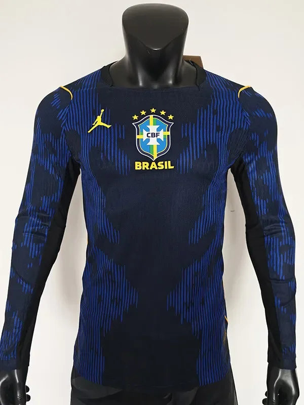 2026-27 Brazil Away Long Sleeve Player Version Soccer Jersey