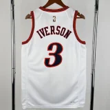 25-26 76ERS IVERSON #3 White Top Quality Hot Pressing NBA Jersey (V领)