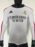 2026-27  Real Madrid Home Long Sleeve Player Version Soccer Jersey