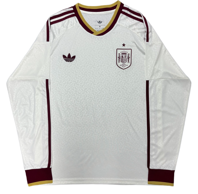 2026-27 Mens Spain away Long Sleeve soccer  Jersey