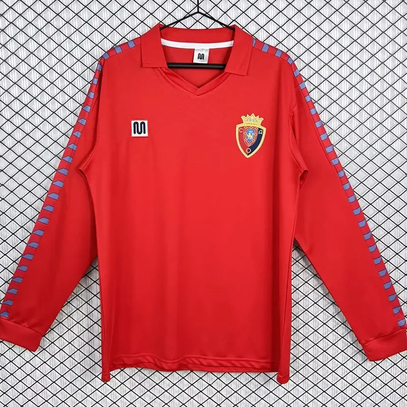 1983 Osasuna Home Long Sleeve Retro Soccer Jersey
