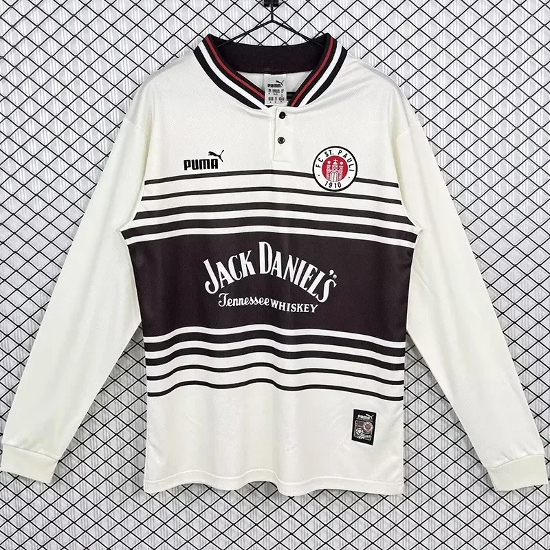 1997-1998 ST PAULI Home Long Sleeve Retro Soccer Jersey