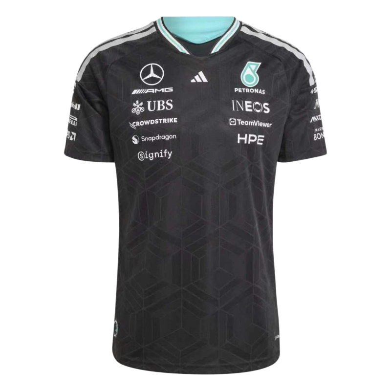2026 F1 Mercedes Black T-Shirts Racing Suit