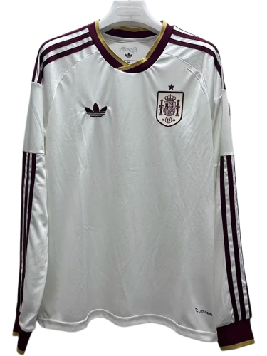 2026-27 Mens Spain away Long Sleeve soccer  Jersey
