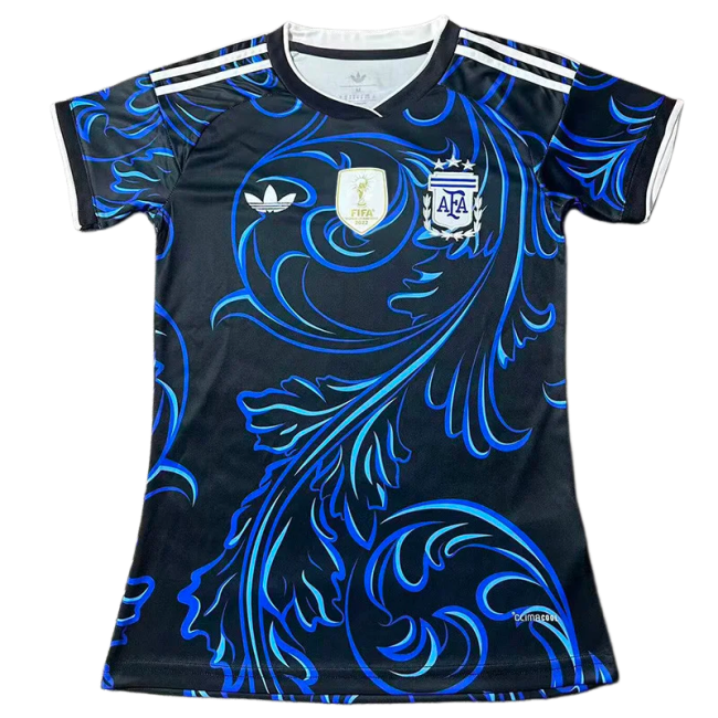 2026-27  Women Argentina black away with FIFA World Champions 2022 Patch  Soccer Jersey
