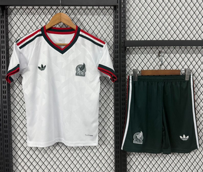 2026  Mexico Kids away white Soccer Jersey