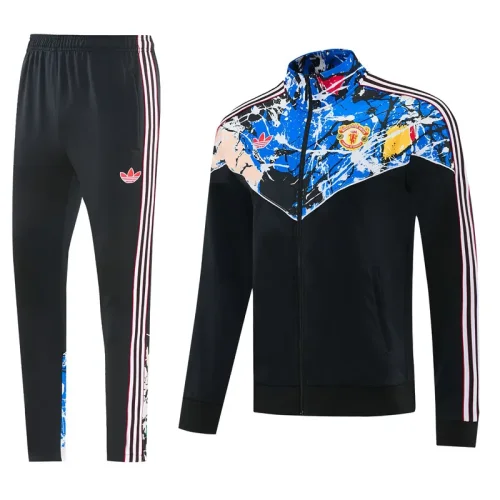 2026-27 Mens Manchester United Black blue Jacket Tracksuit  #01