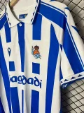 2025-26 Mens Real Sociedad White Blue  Special Editio soccer jersey